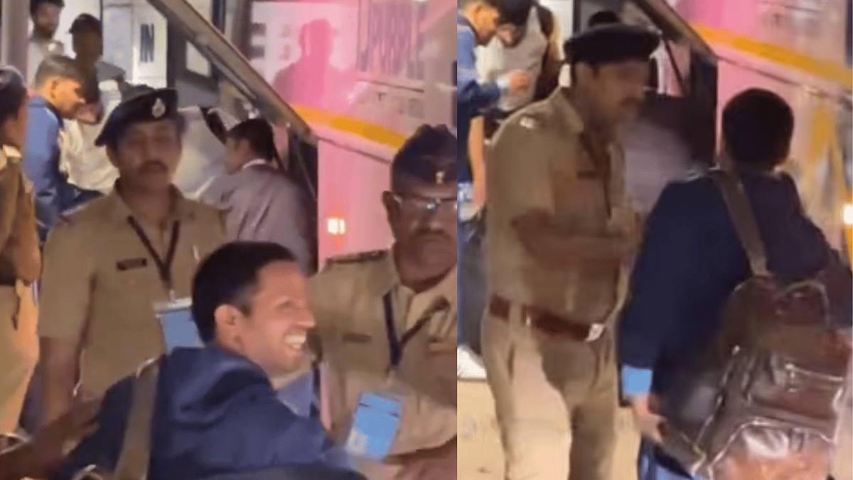 Watch: Team India’s Throwdown Specialist Stopped by Police in Nagpur Ahead of India vs England ODI Series
