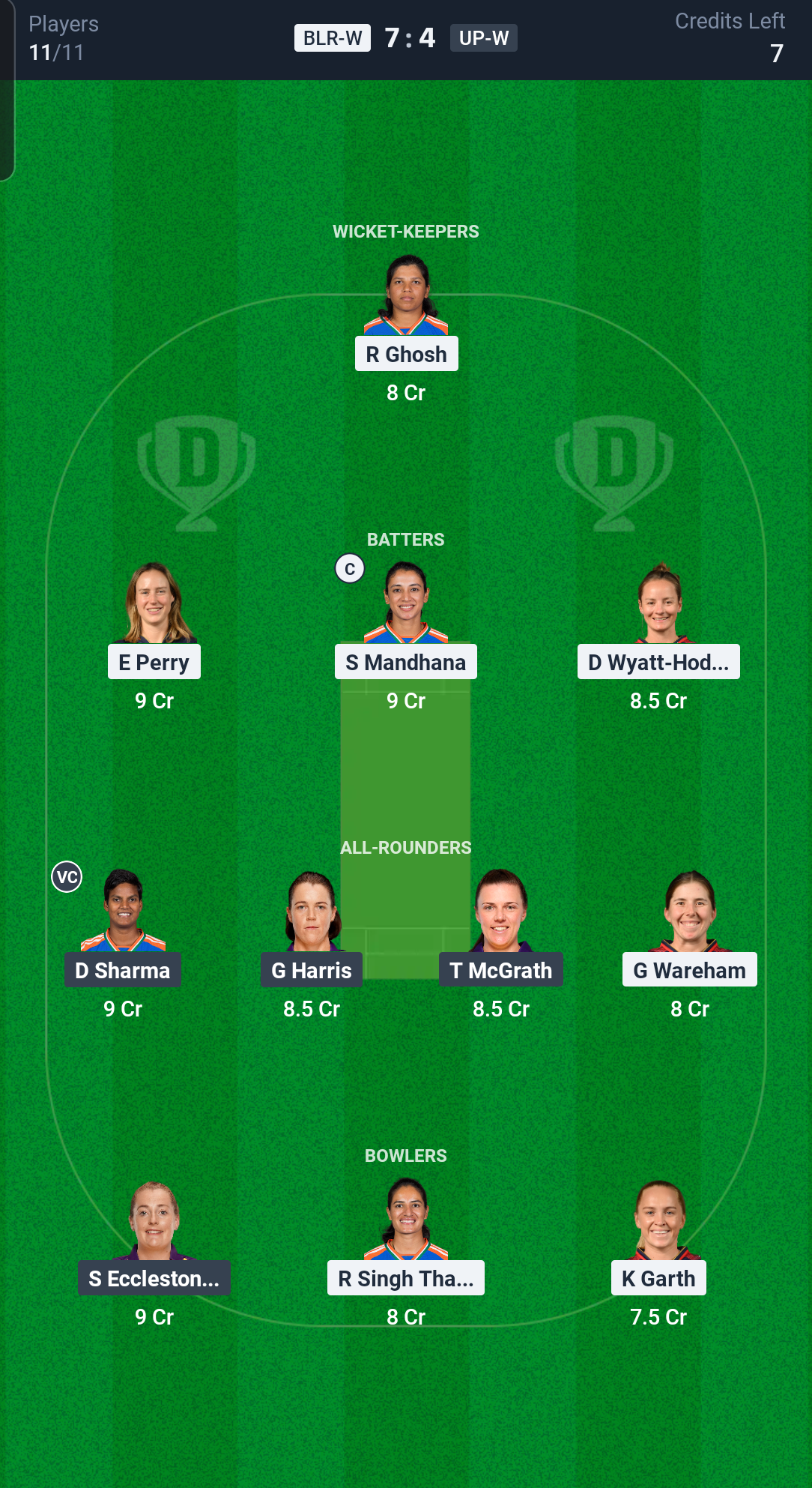 Royal Challengers Bengaluru vs UP Warriorz