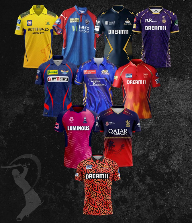 New Jersey of All The Teams For The Upcoming IPL 2025