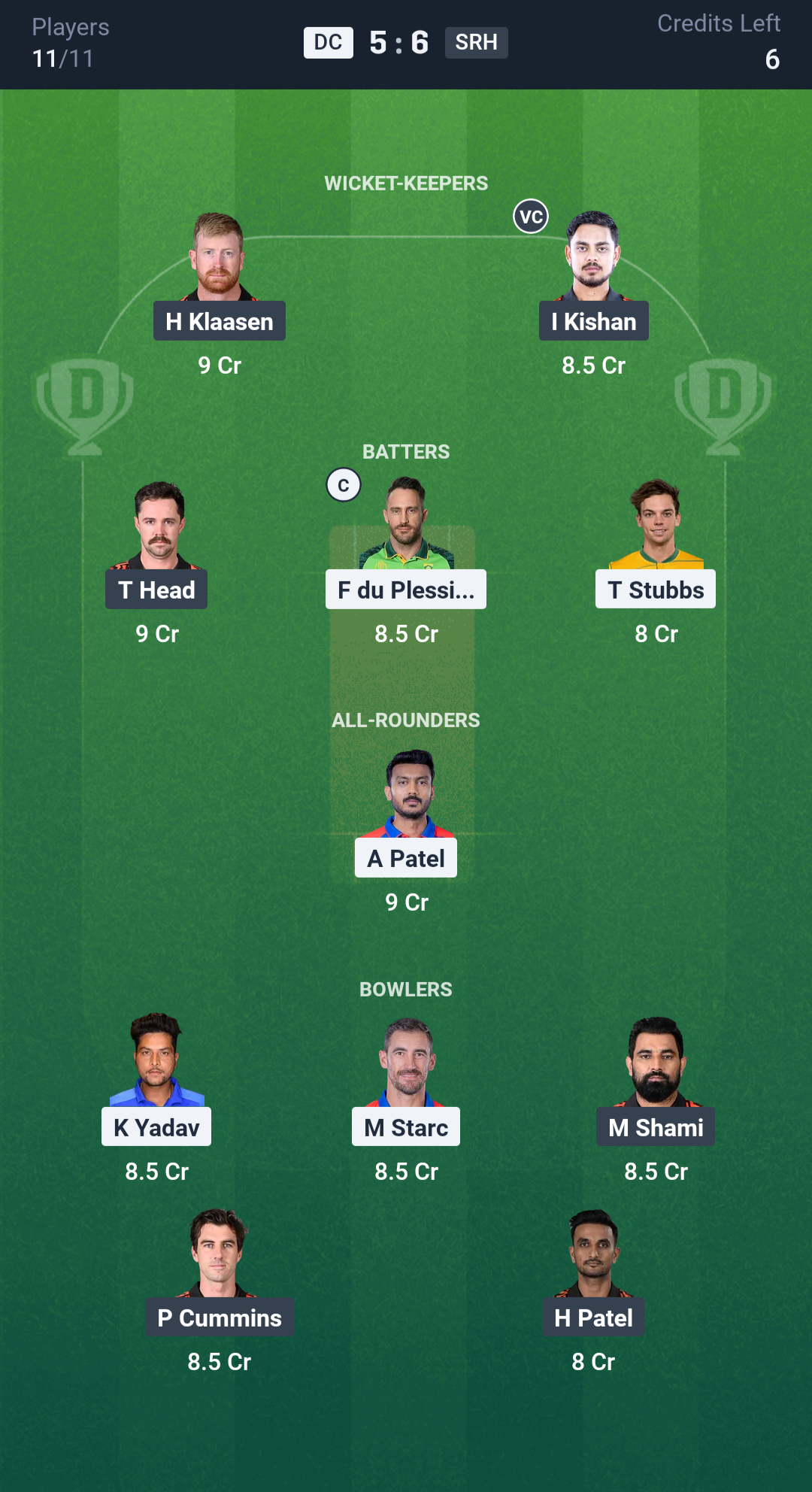SRH vs DC