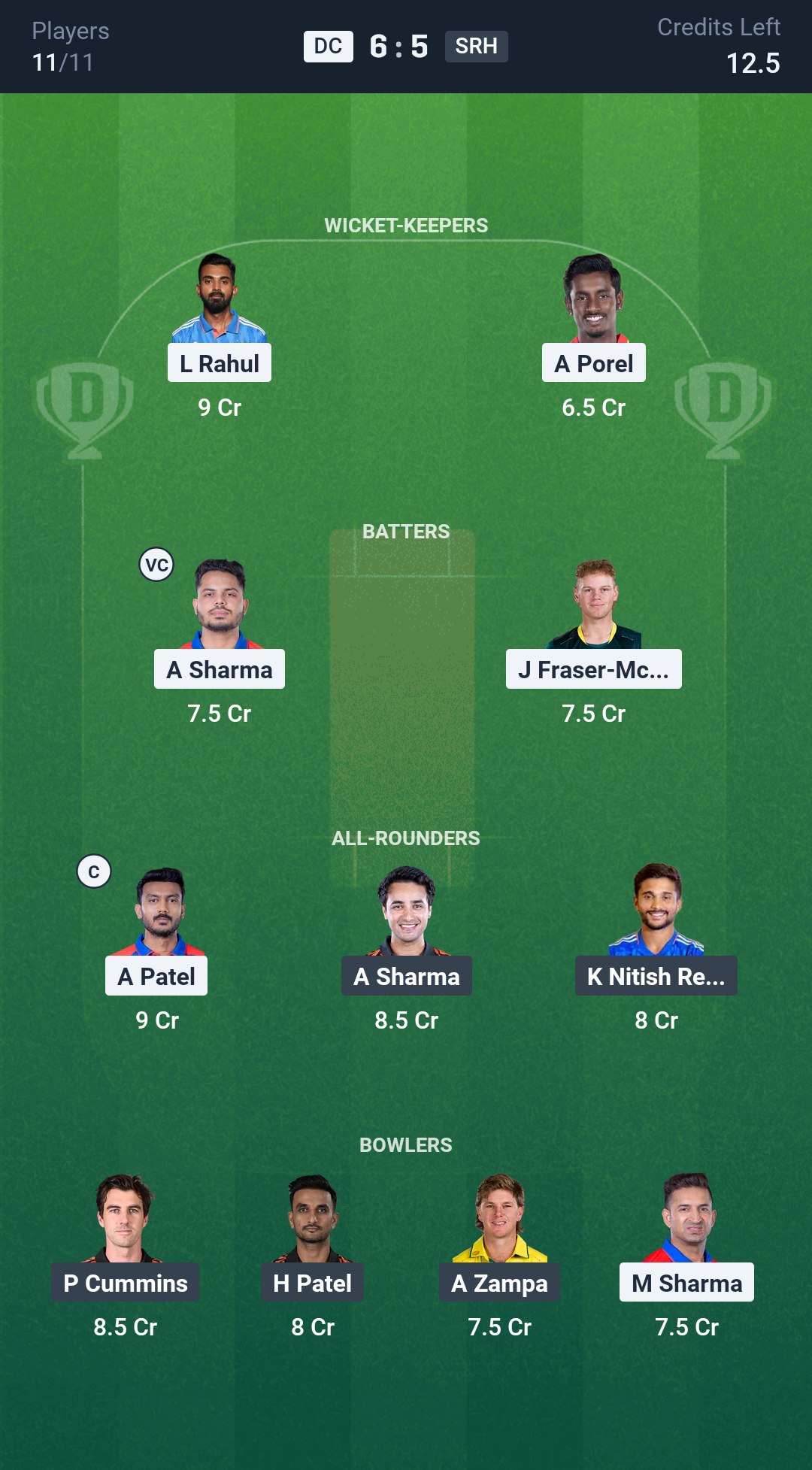 DC vs SRH