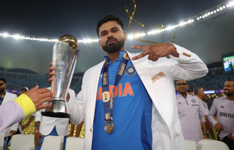 Shreyas Iyer Named ICC Player of the Month for March After Champions Trophy Success