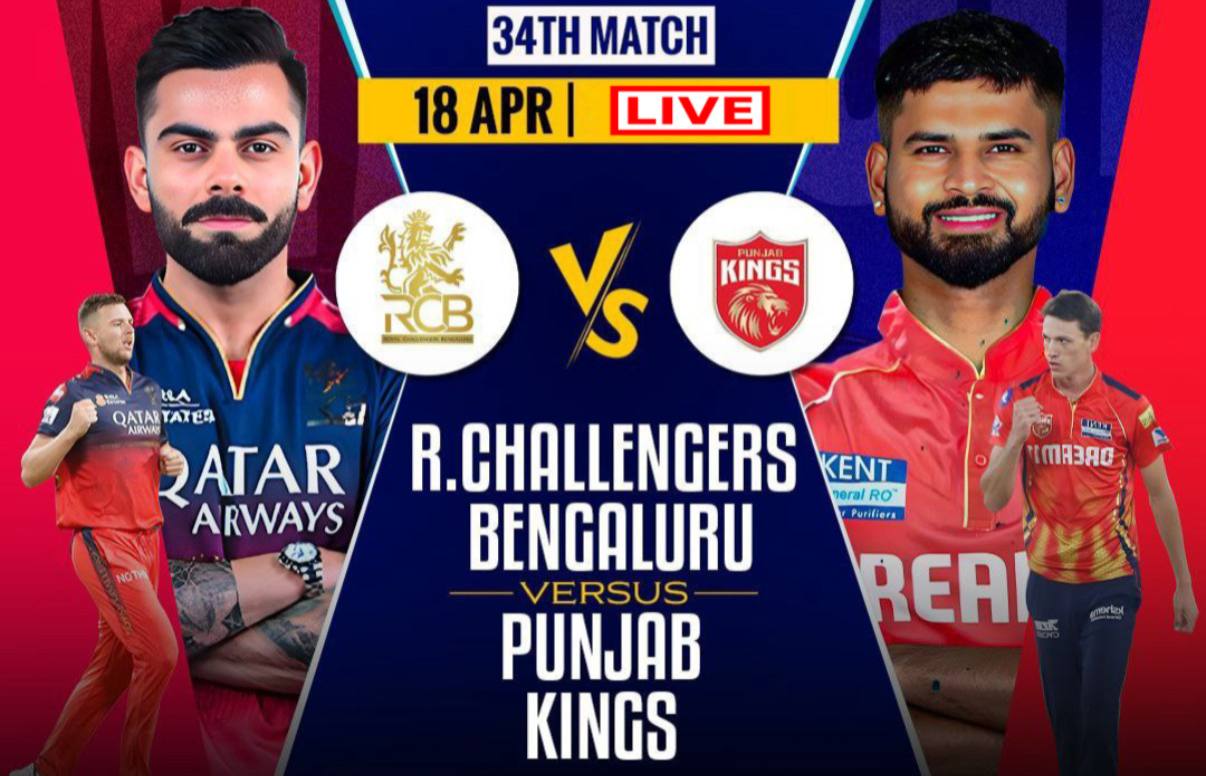 IPL 2025 Live: RCB vs PBKS Live Score- Punjab Kings Crush RCB at Home in 14-Over Chase