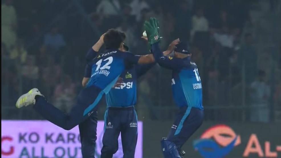 WATCH: Pakistani pacer accidentally injures teammate while celebrating wicket in PSL 2025