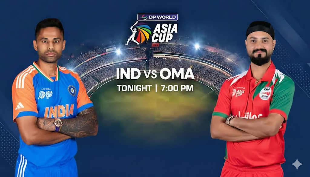 India vs Oman Asia Cup 2025: Match Timings, TV Telecast & Live Streaming Details