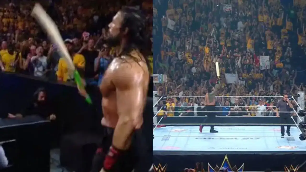 Roman Reigns Swings a Cricket Bat in Perth, Fans Compare It to Steve Smith and Virat Kohli