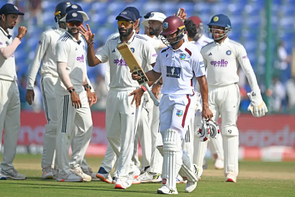 IND vs WI 2nd Test Day 3: Kuldeep Yadav Enforces Follow-On, Hope & Campbell Hit 50s, WI Trail by 97 Runs