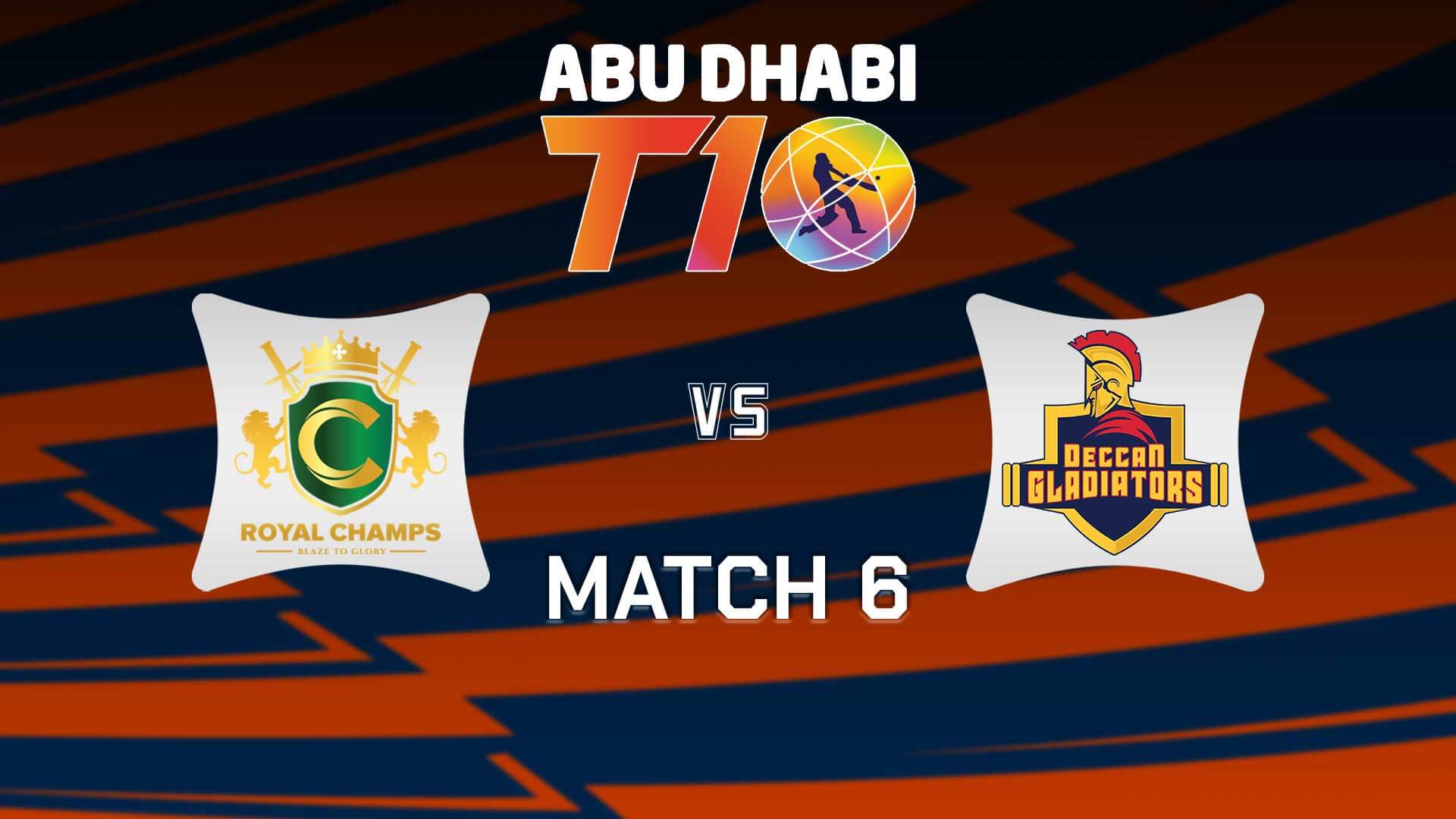 RC VS DC 6th T10: Where to Watch Deccan Gladiators vs Royal Champs, H2H, Playing 11 & Full Match Details  