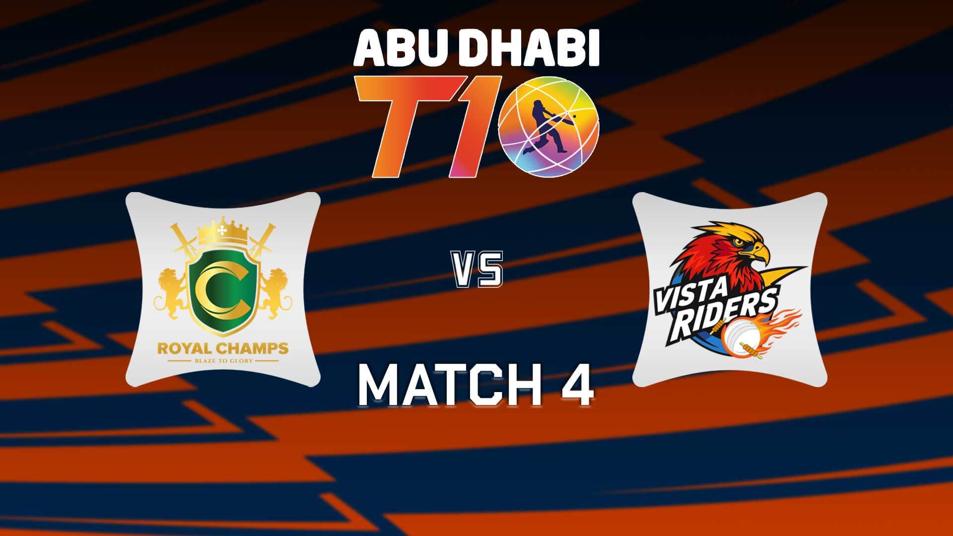 RC VS VR 4th T10: Where to Watch Vista Riders vs Royal Champs, H2H, Playing 11 & Full Match Details