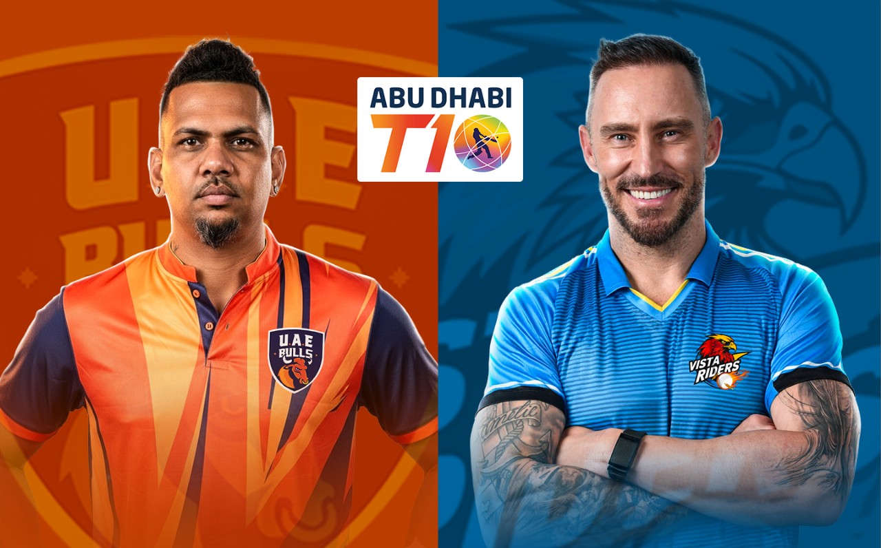 अबू धाबी T10 2025: विस्टा राइडर्स बनाम यूएई बुल्स कहां देखें, हेड-टू-हेड, पिच रिपोर्ट, संभावित प्लेइंग इलेवन और पूरे मैच का विवरण