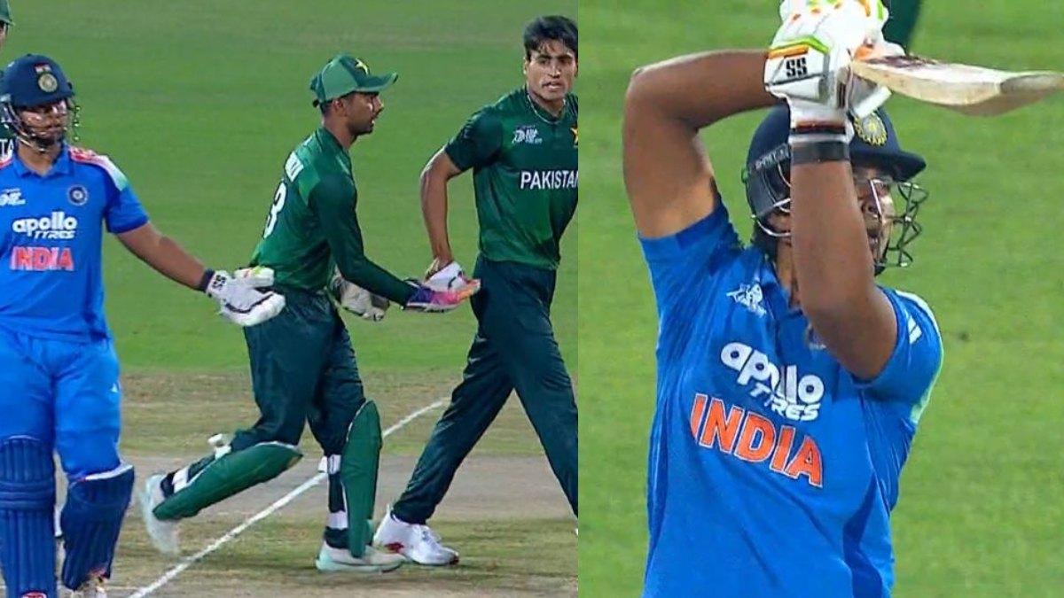 भारत बनाम पाकिस्तान U19 फाइनल में आउट होने के बाद वैभव सूर्यवंशी ने दिखाया बूट, वीडियो हुआ वायरल