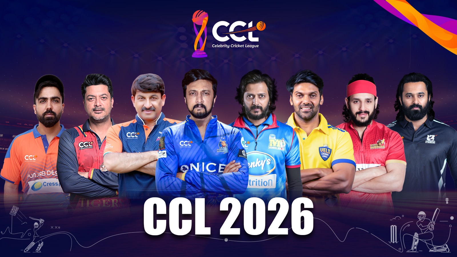 सीसीएल 2026 लाइव स्ट्रीमिंग और शेड्यूल, टीमें, टीवी चैनल की पूरी जानकारी