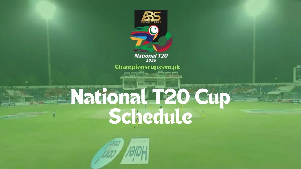 Where to Watch National T20 Cup 2026 Schedule, Squads and Teams