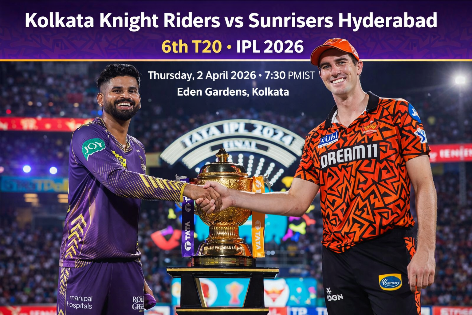 IPL 2026, KKR vs SRH Match Prediction: Who Will Win, Fantasy Picks, Top Batters and Bowlers