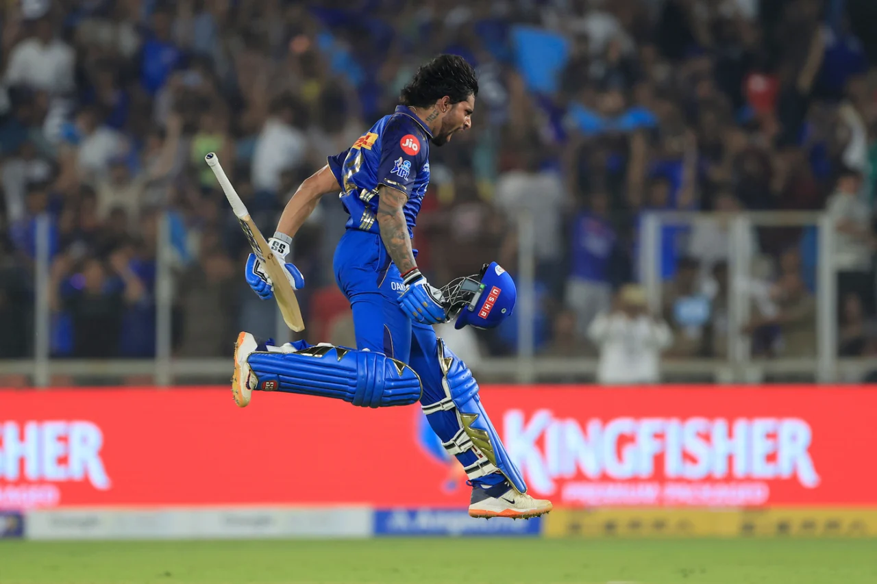 Tilak Varma Smashes 101 Off 45 as Mumbai Indians Post 199/5 vs Gujarat Titans