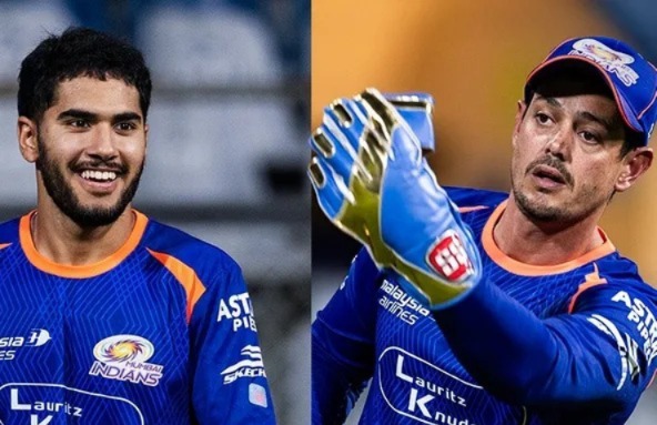 గాయాల కారణంగా క్వింటన్ డి కాక్ రాజ్ అంగద్ బావా స్థానాల్లో ముంబై ఇండియన్స్ కీలక మార్పులు
