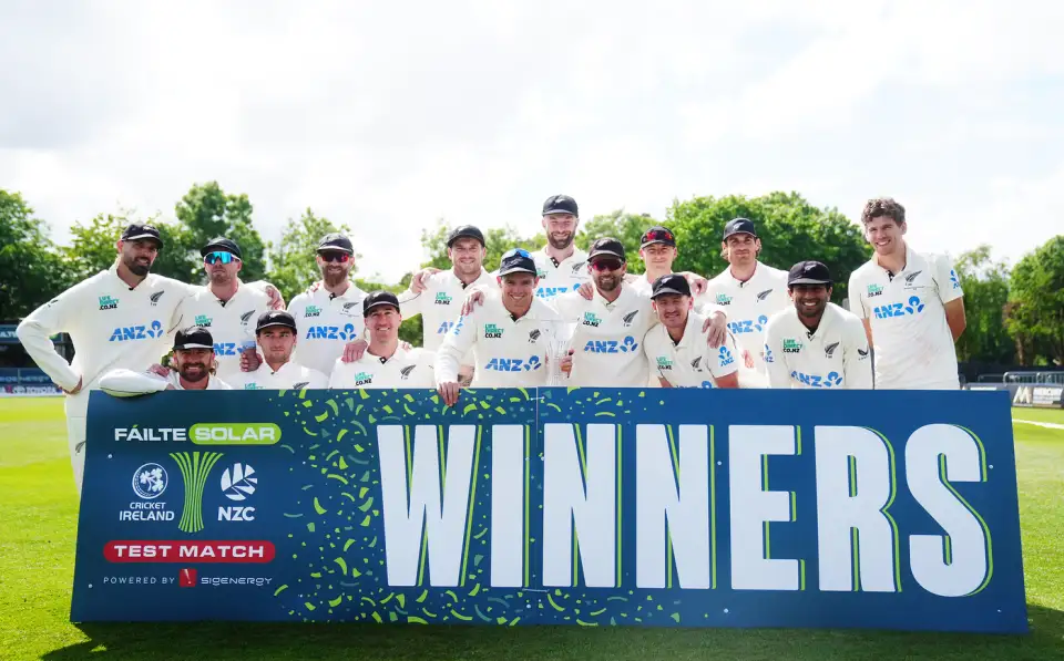IRE vs NZ Only Test 2026 Highlights: न्यूजीलैंड ने आयरलैंड को पारी और 79 रन से हराया