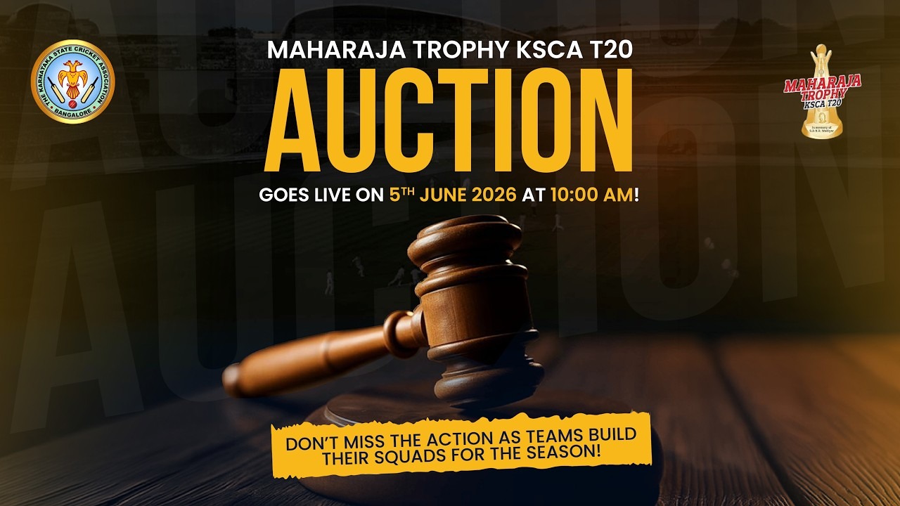 మహారాజా ట్రోఫీ KSCA T20 2026 వేలం పూర్తి జట్టు వివరాలు