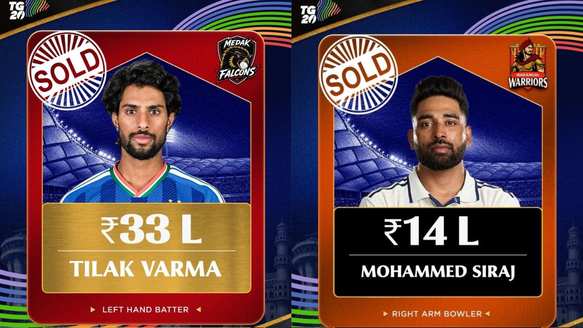 TG20 Auction 2026: Tilak Varma Becomes Costliest Player at ₹33 Lakh